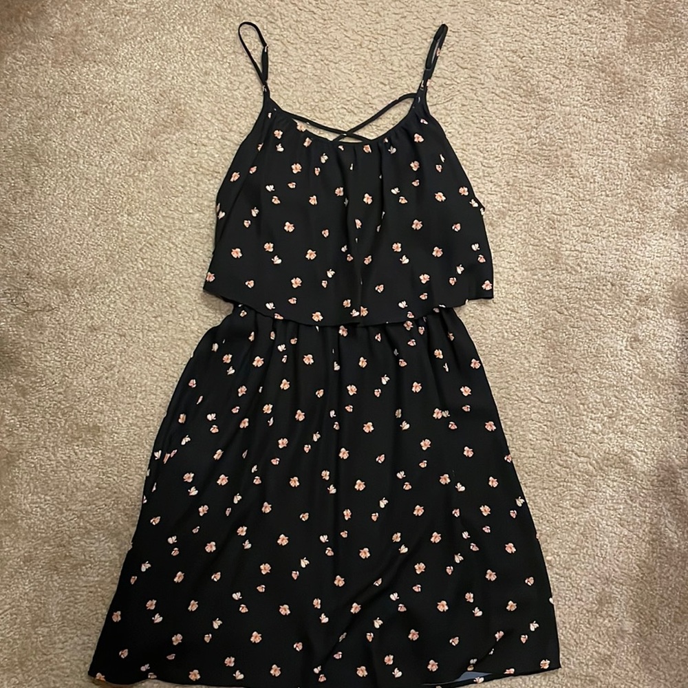Black flower dress
